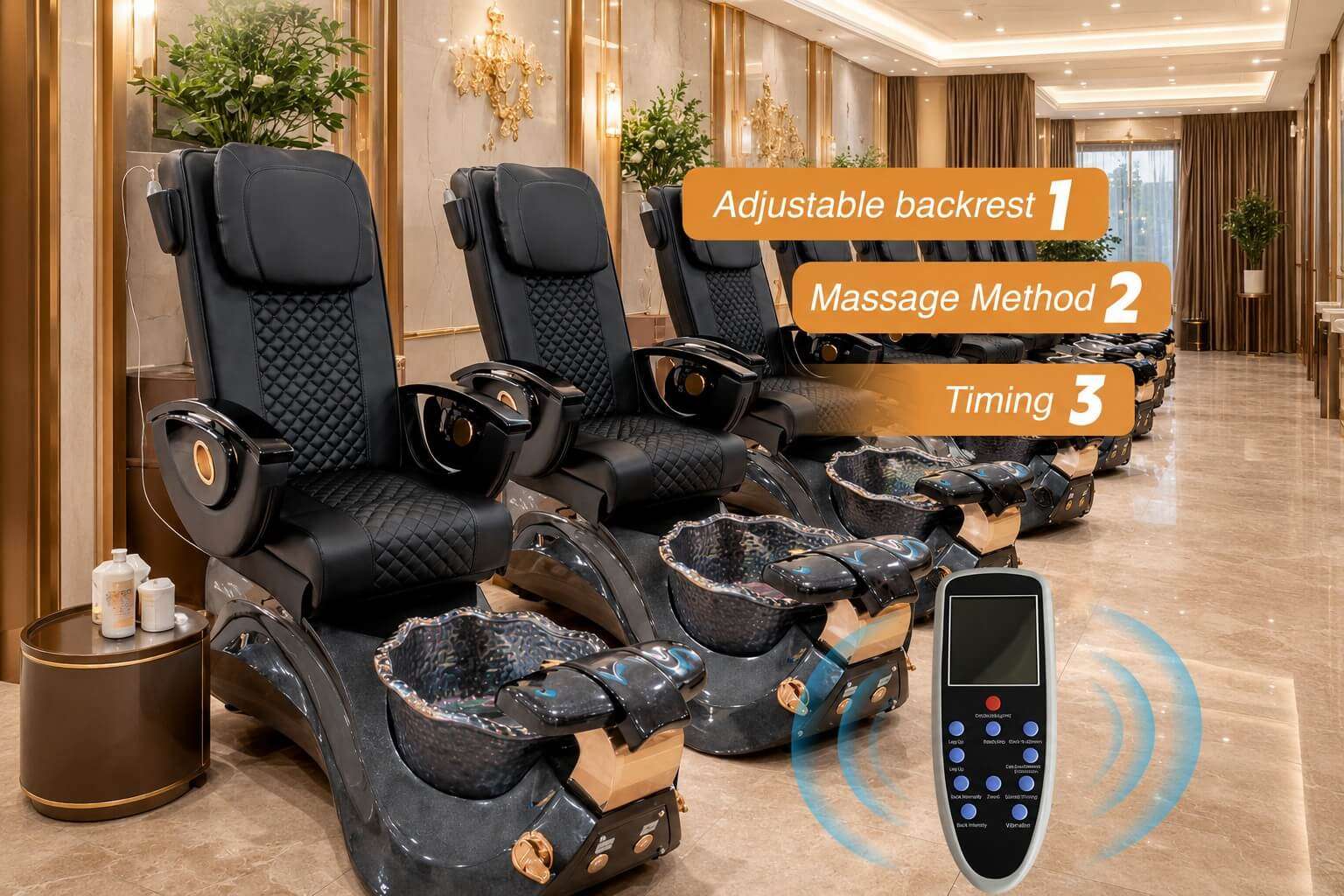 PC34 pedicure chair one-click control