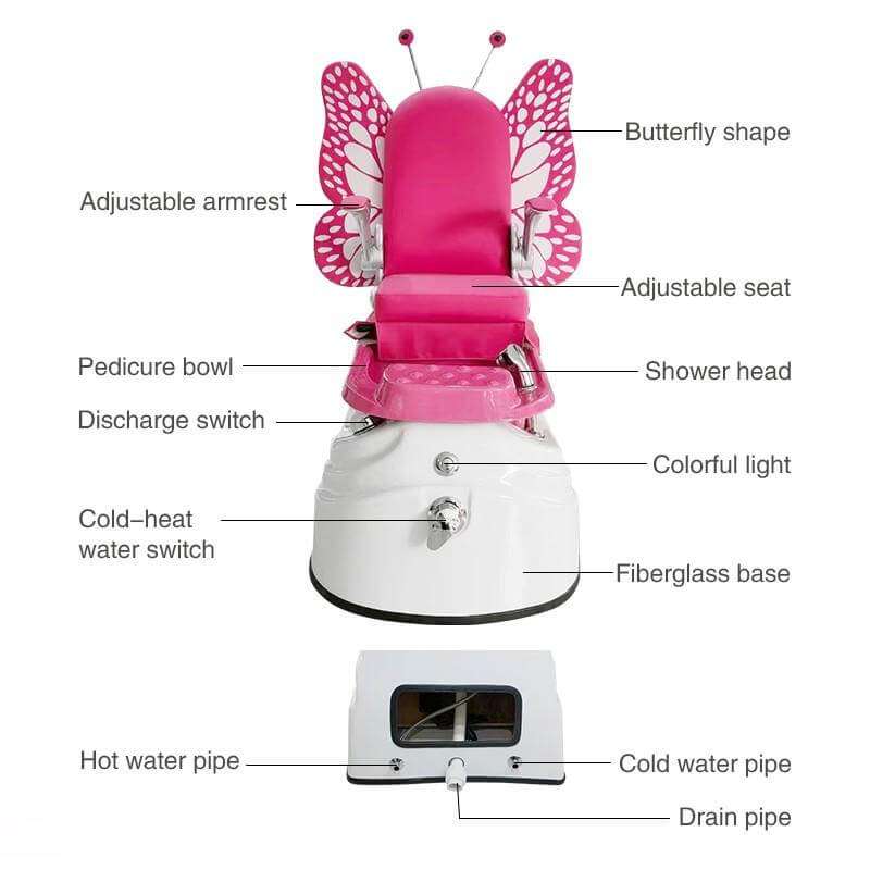 Y25 kids pedicure chair structure