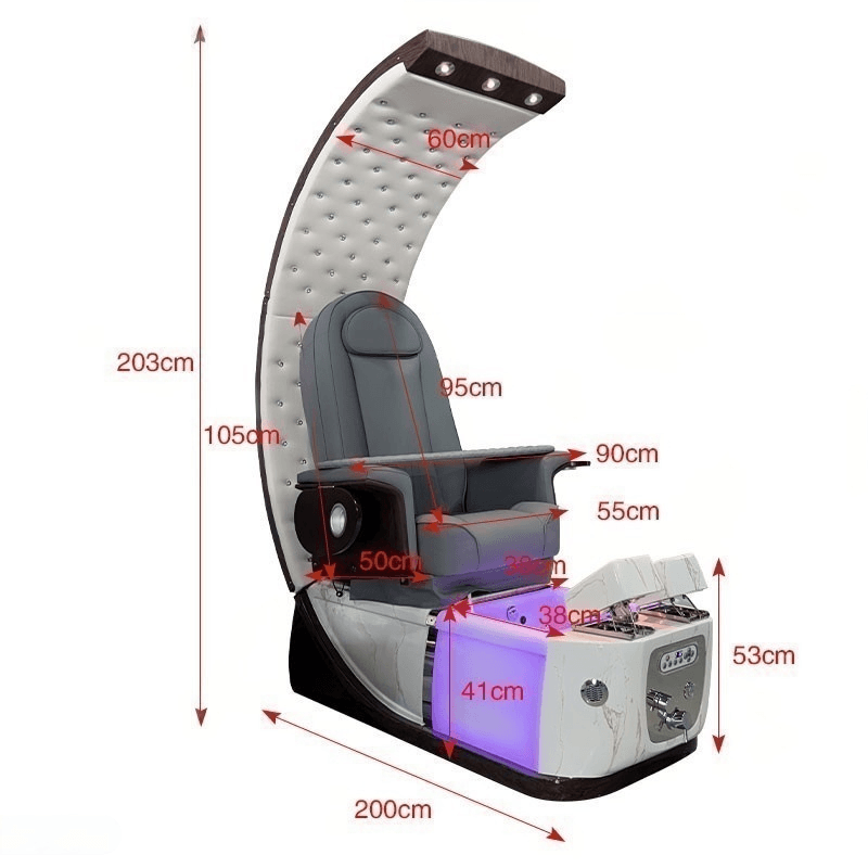 PC-38 pedicure chair size