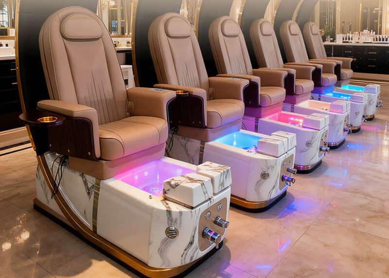 PC-38 pedicure chair with colorful LED light