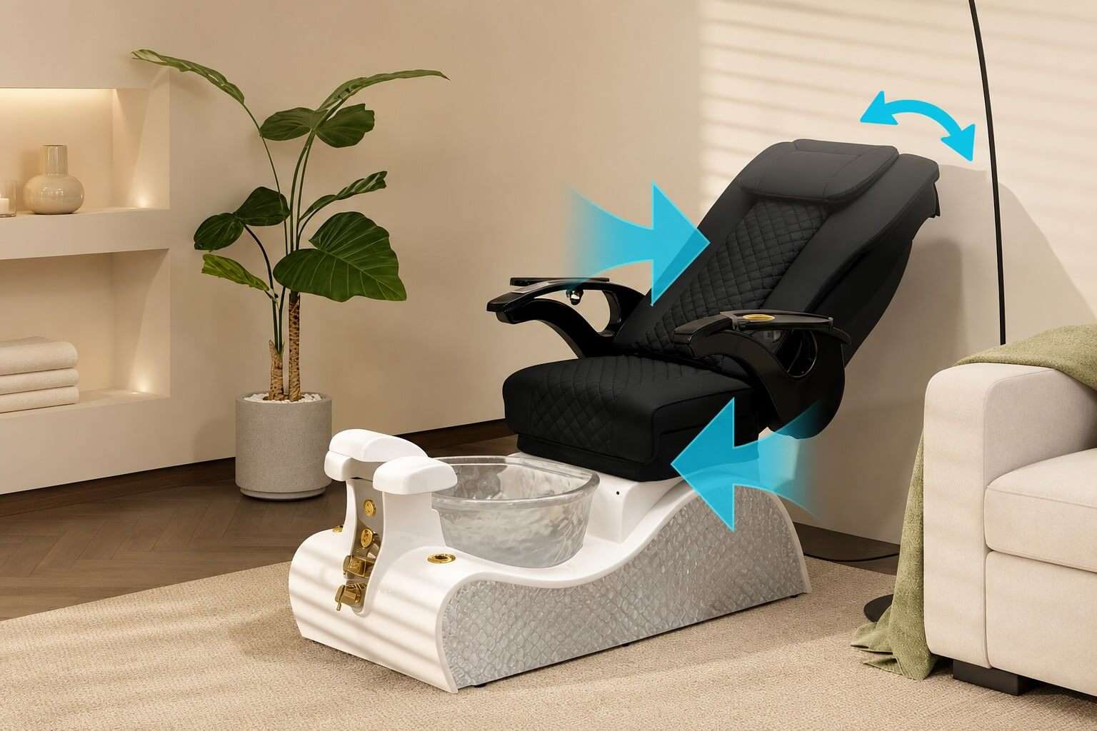 PC34 reclining backrest and sliding seat