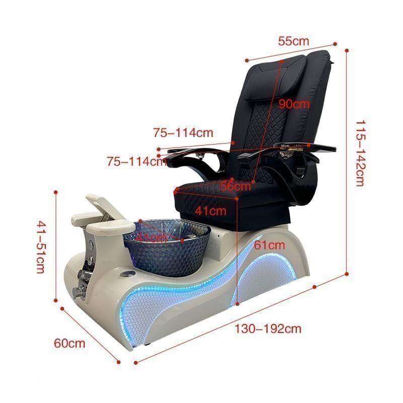 Y30 luxury pedicure chair dimensions
