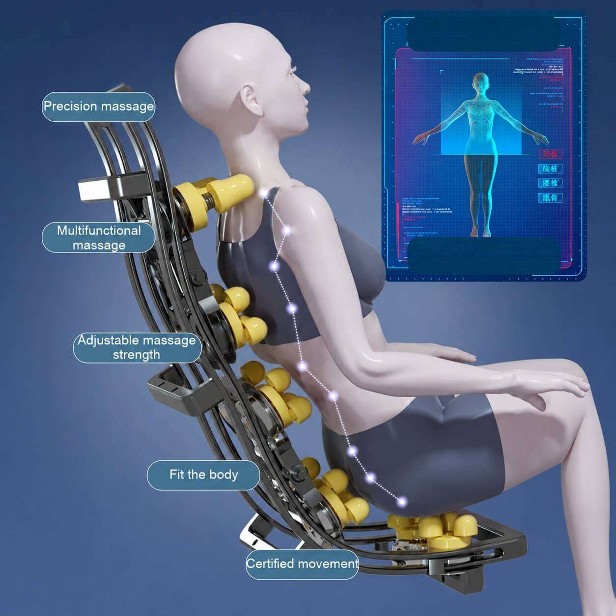 standard full function massage pedicure chair