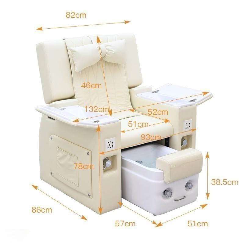 PC02 pedicure chair size