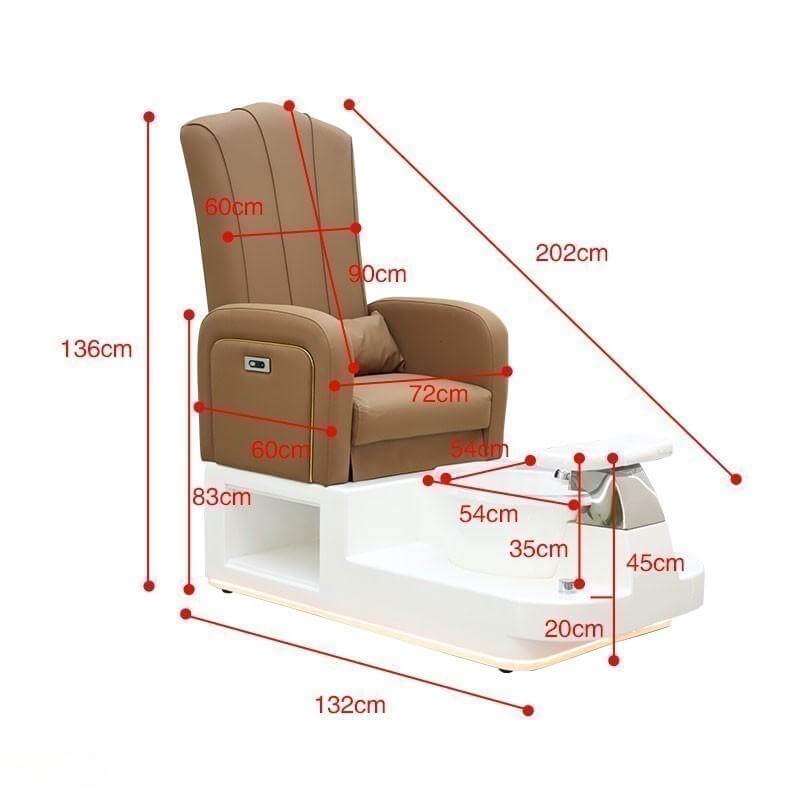 PC15 modern pedicure chair size