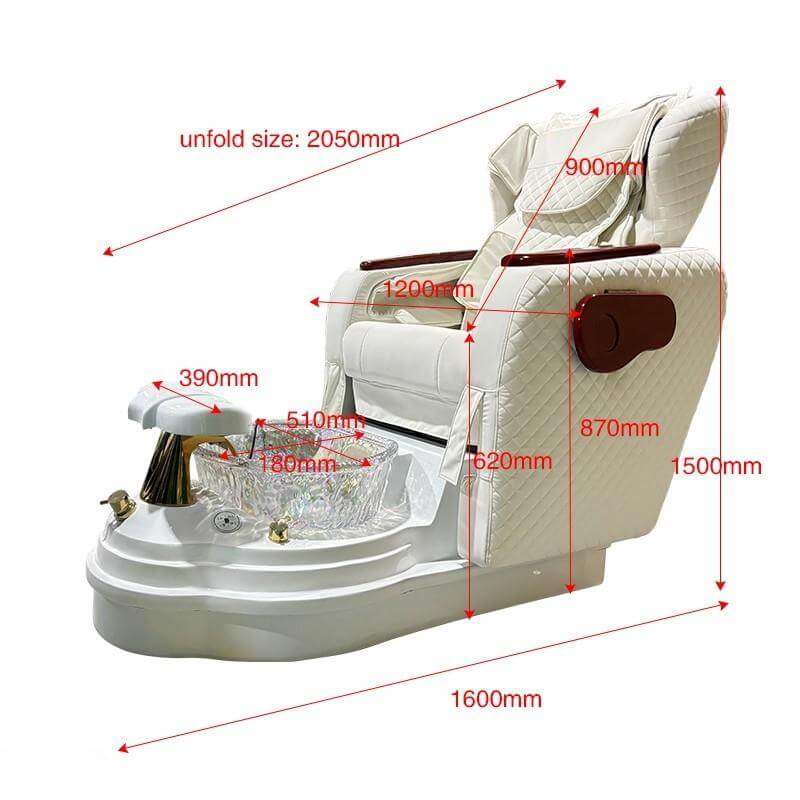 PC32 spa pedicure chair size