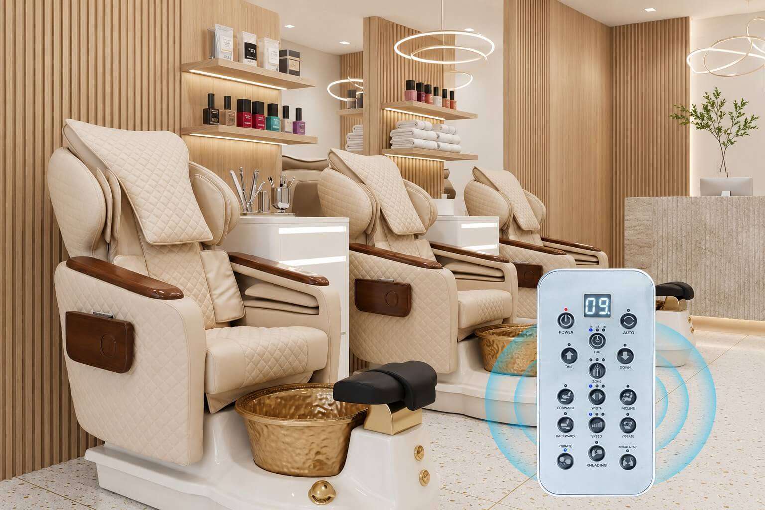 PC35 pedicure chair one-click control