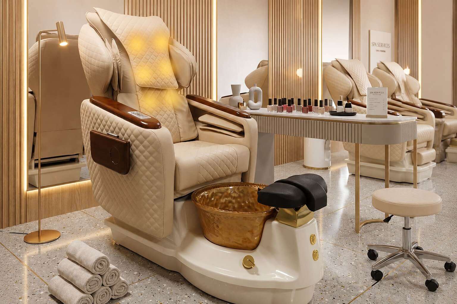 PC35 pedicure chair with back massage
