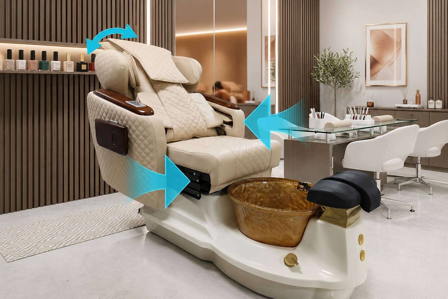 PC35 reclining backrest and sliding seat