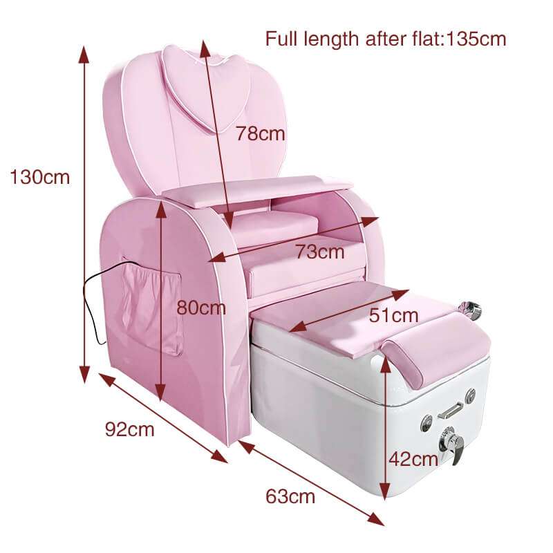 Y17 fashionable economical pedicure chair dimensions