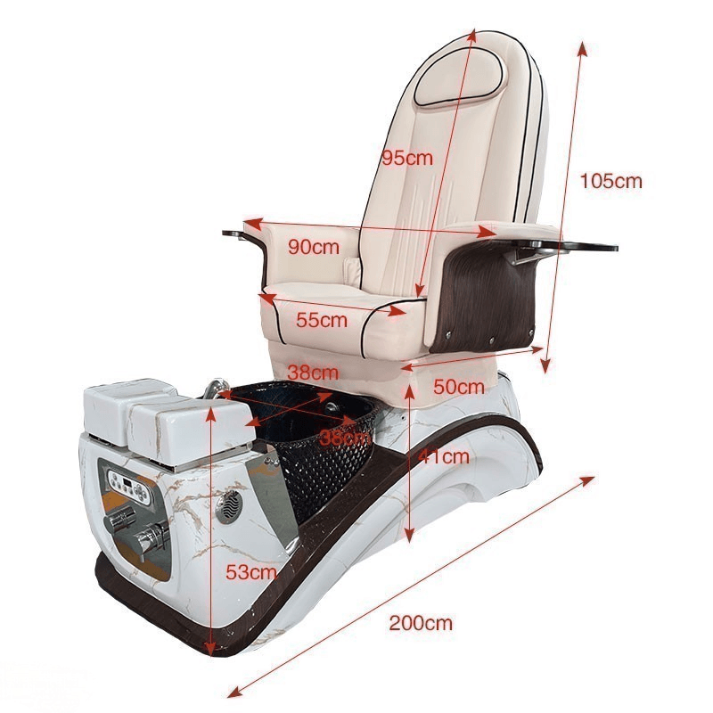 PC50 pedicure chair size