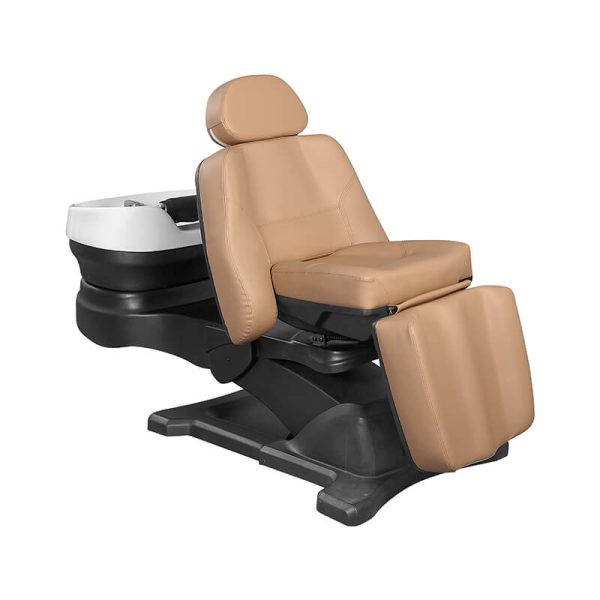 Adjustable reclining and rotating shampoo unit 180°Rotating salon shampoo chair Full Recline Shampoo Unit With Rotating Seat