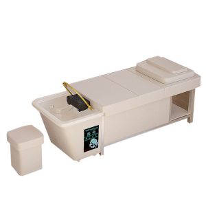 Electric Hair Salon Furniture Lay Down Modern Shampoo Bed Head Spa With Water Tank