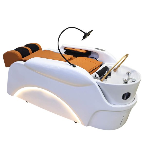 Luxury adjustable head spa shampoo bed shampoo massage bed electric backwash chair 