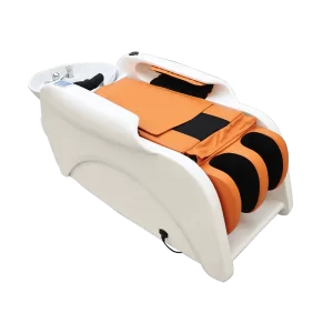 Professional Air Massage Shampoo Bed with Ceramic Basin – Elevate Your Salon's Spa Experience with Ergonomic Comfort & Hygienic Durability.