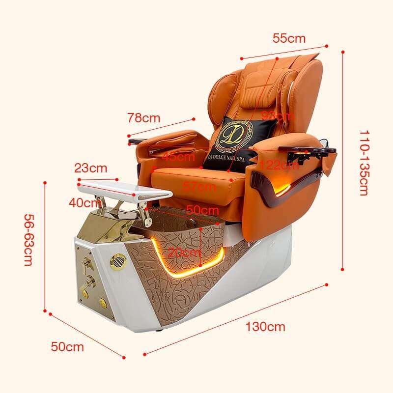 PC52 pedicure chair size