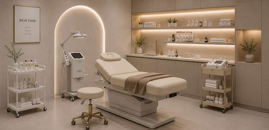 Beauty bed and salon furniture