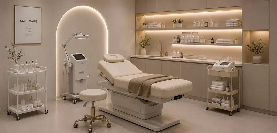 Beauty bed and salon furniture