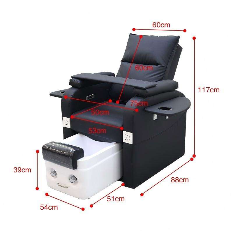 PC10 pedicure chair size
