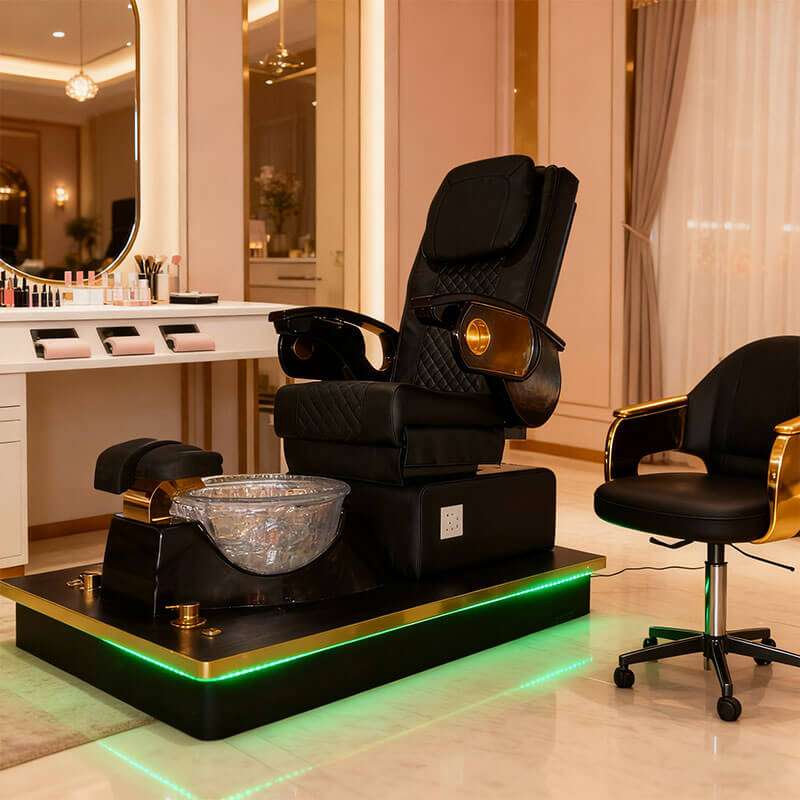 PC39 black luxury pedicure spa chair