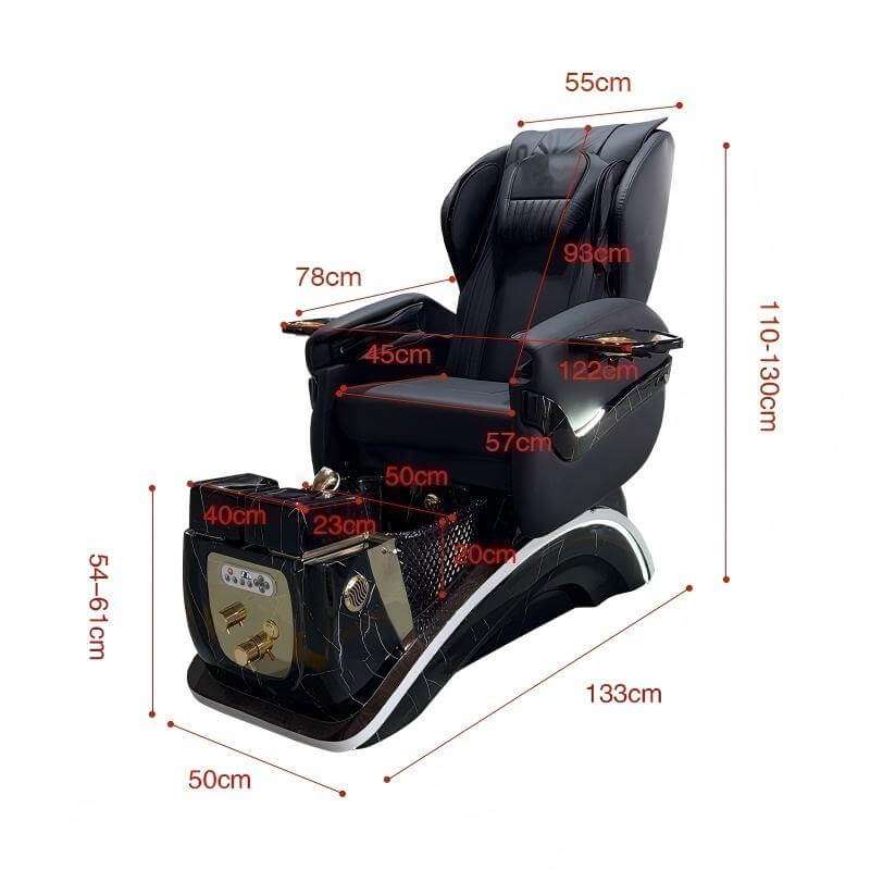 Y55 luxury pedicure spa chair dimensions