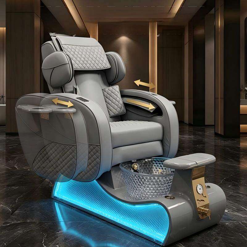 movable armrests pedicure chair