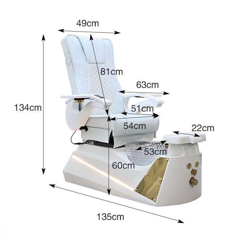 Y13 luxury pedicure spa chair dimensions