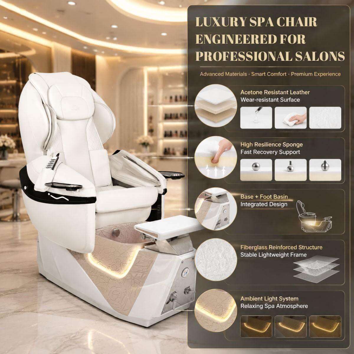 Y64 premium material comfort pedicure chair