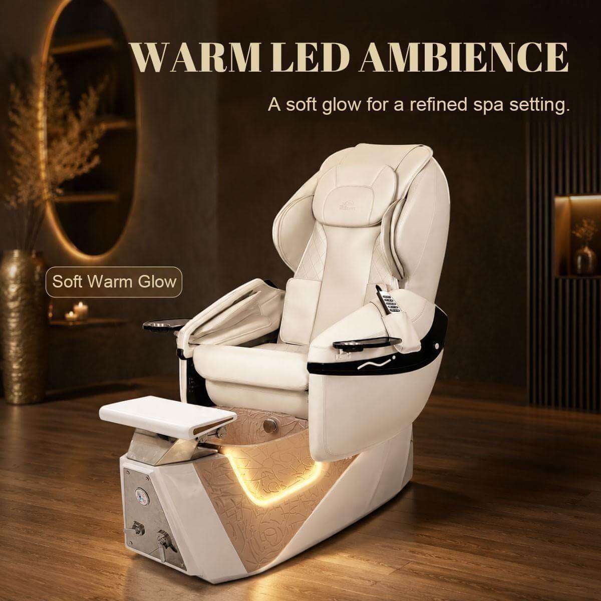 Y64 warm LED ambience pedicure chair