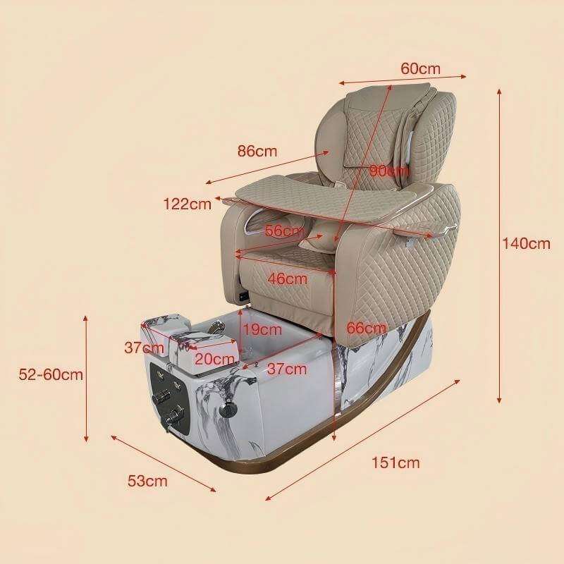 Y36 professional pedicure spa chair dimensions