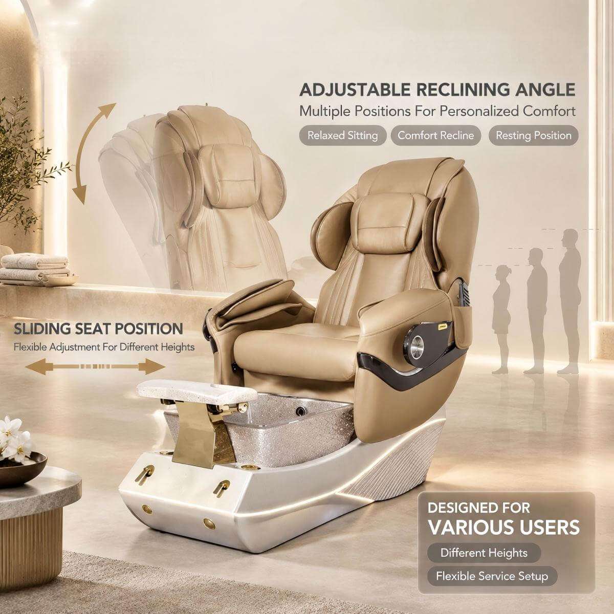 Y70 adjustable pedicure spa chair